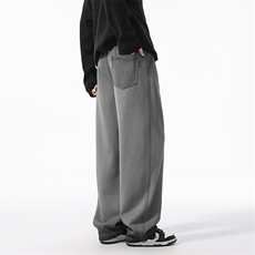 秋冬新款美式高街水洗潮款休闲裤男宽松直筒运动卫裤，男装休闲裤，电商D218A