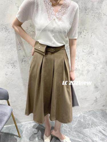 夏季西装面料款伞裙显瘦包容性强夏季百搭单品，女装西装，LC裤子