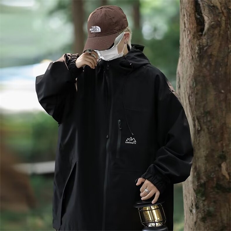 早秋户外山系潮牌长袖连帽夹克外套冲锋衣男W1166-P70,男装夹克,星座1109-3