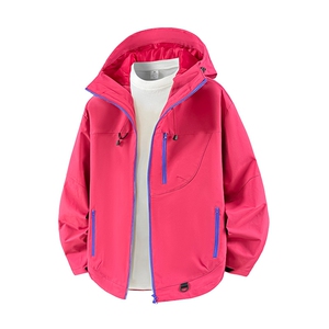 新款男女高品质户外登山服青少年学生冲锋衣夹克外套HS6633-P80图片