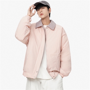 1506/M8606/P75 糖果色翻领飞行服棉衣男士棉服情侣短款棉袄3图片