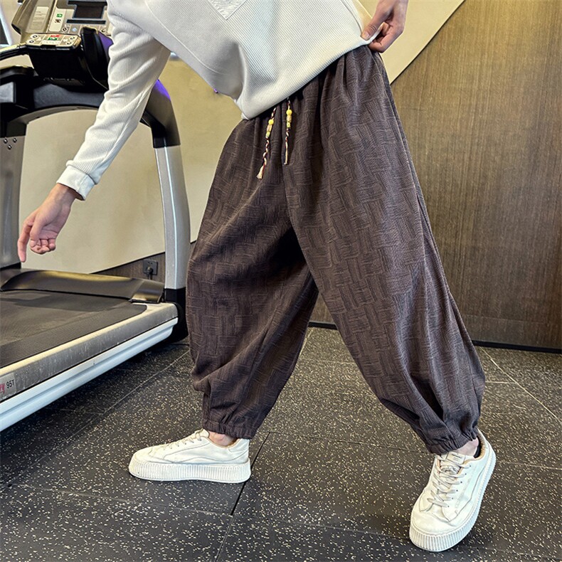 社会小伙秋冬新款休闲裤子男宽松灯芯绒卫裤长裤2292-P58，男装休闲裤，星座313B-2(原星座309A-2)