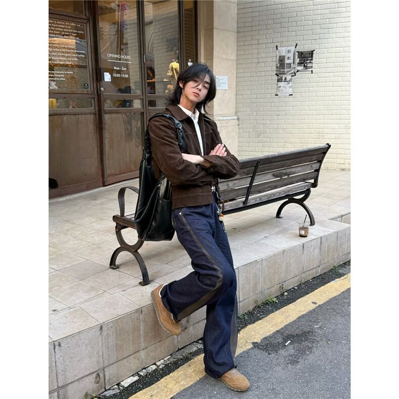 外套男新款美式高街痞帅廓形宽松工装夹克潮男513AJK2586P60,男装夹克,星座513A