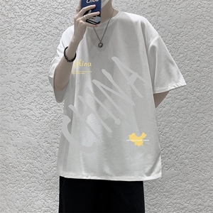 HT73208-P22华夫格t恤男短袖男大码五分袖大皂风