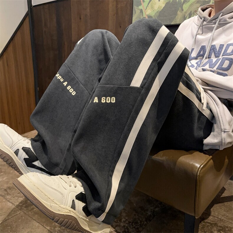 ！2025秋冬青少年直筒休闲裤灯芯绒长裤WK2065特P38加绒45，男装休闲裤，电商B220