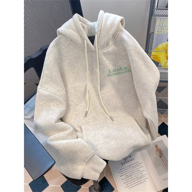 350g华棉潮牌印花连帽卫衣男女休闲春秋宽松时尚上衣5189-P43网图,男装卫衣,电商B245