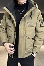 冬季店主风新款工装羽绒服男短款保暖羽绒外套Y3697-P235，男装羽绒服，电商A239