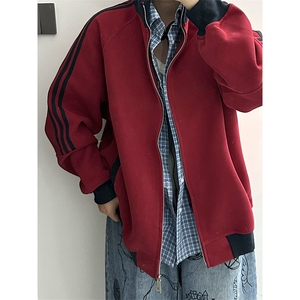 抖音得物高品质美式高街重磅结构设计拼接织带立领卫衣外套CM42,篮球穿搭卫衣和裤子怎么配图片