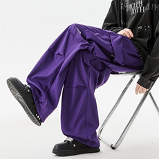 8XL-M美式机能加绒加厚冲锋裤男冬季宽松大码刺绣工装裤KZ020P50，男装工装外套，电商B312