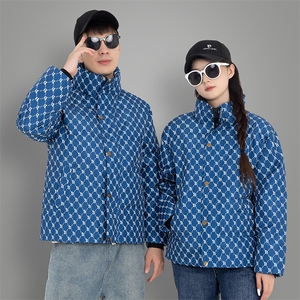 达标90%白鸭绒羽绒服冬季短款连帽潮时尚情侣款青年外套db04-P200图片