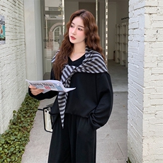 时尚休闲风卫衣披肩卫裤两件套女2025年秋季新款韩版百搭洋气套装，女装套装/套裙，浙宝305