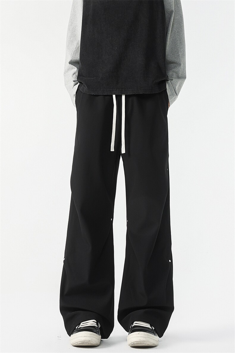 8XL-M秋冬美式冲锋裤子男士潮牌阔腿裤加厚直筒宽松长裤K9178P58,男装休闲裤,电商D206-1