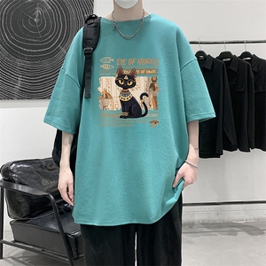 230g重磅纯棉短袖t恤男大码半袖半截袖 DX17429-P20图片