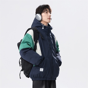 2024秋冬季冲锋衣夹克加厚棉衣宽松拼接情侣外套 A436-5919-P105图片