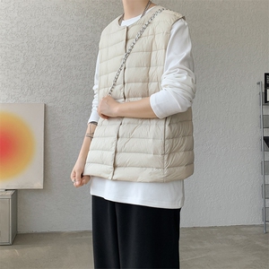 8XL-M轻薄羽绒服马甲男背心内胆90白鸭绒马夹外套YRFC07P98控138