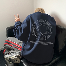 抖音供货、重磅360克现货字母印花圆领卫衣宽松HD019-1-YL4326，男装卫衣，电商019-1