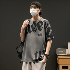 新款短袖男SZON景夏季t恤休闲百搭印花圆领T恤男上衣TC3137-P35，男装T恤，星座717