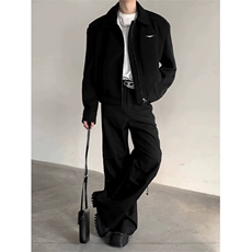 网图有货cleanfit垫肩哈灵顿短款飞行夹克男翻领棒球服A902-P62，男装夹克，星座1505