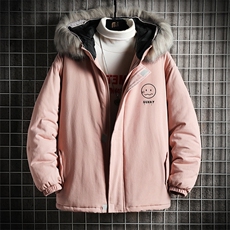 MM48072-P130冬季大毛领衣男士大码加厚袄男服网格挂拍，男装棉衣，电商A040A