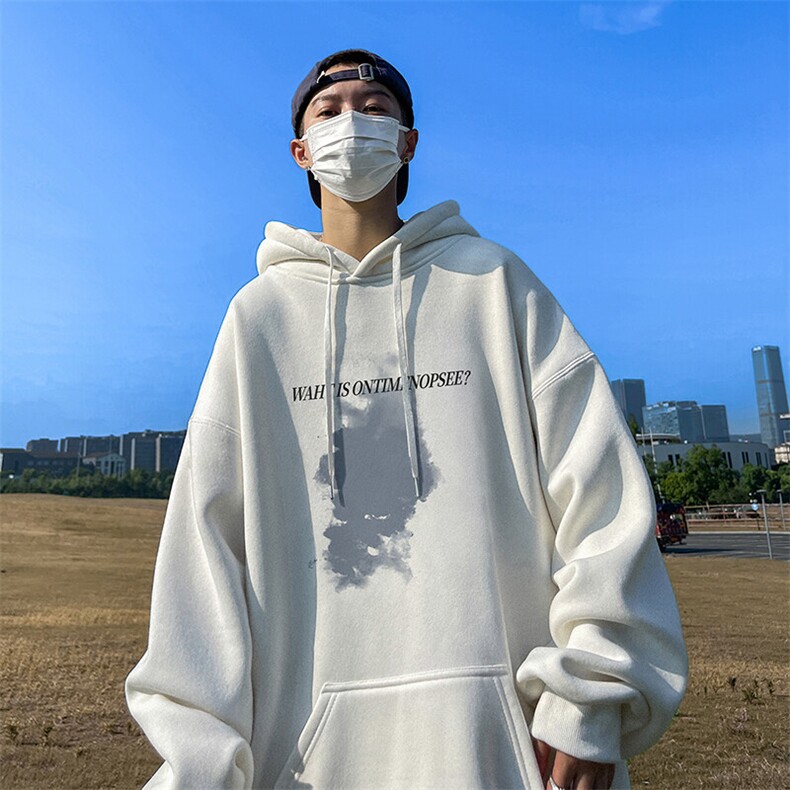抖音得物供货可提供视频秋冬重磅美式宽松连帽卫衣DL2303,男装卫衣,电商A486