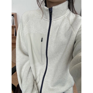 针织拉链夹克外套1302-GS10-P75成分100聚酯纤维