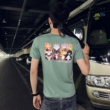 T男士短袖t恤潮牌ins夏季修身工装原宿风半袖潮流，男装T恤，星座102A（原电商D309-1）