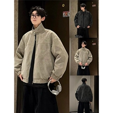 J530-P79日系棒球服外套男春秋季日系复古休闲工装宽松上衣，男装工装外套，电商B323A