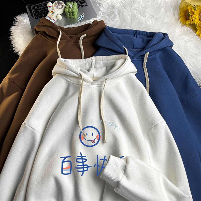 WY2183-P35加绒款-P40纯棉连帽卫衣男大码运动帽衫宽松薄,男装卫衣,电商A040