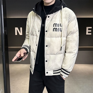 2025新款男士羽绒服连帽假两件冬季外套B240-YR70031-P215图片