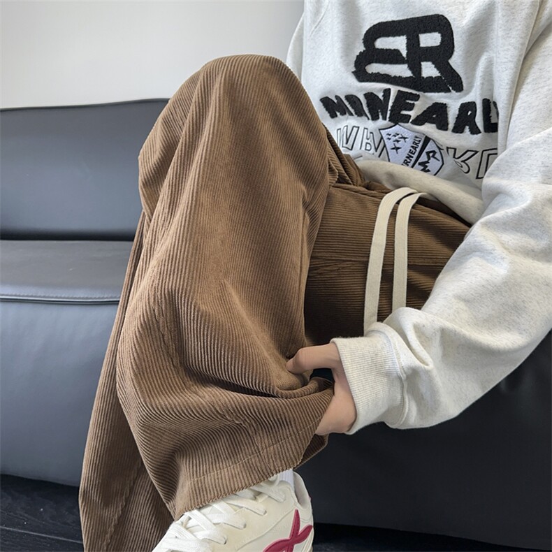 加绒休闲裤男宽松灯芯绒弯刀裤K3657-P45加绒P55控68加绒控78,男装休闲裤,星座209-2