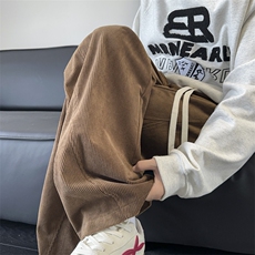 加绒休闲裤男宽松灯芯绒弯刀裤K3657-P45加绒P55控68加绒控78，男装休闲裤，星座209-2