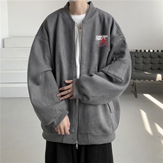 秋款美式复古麂皮绒飞行棒球服男女夹克外套JF3305-P80控108，男装夹克，电商B370
