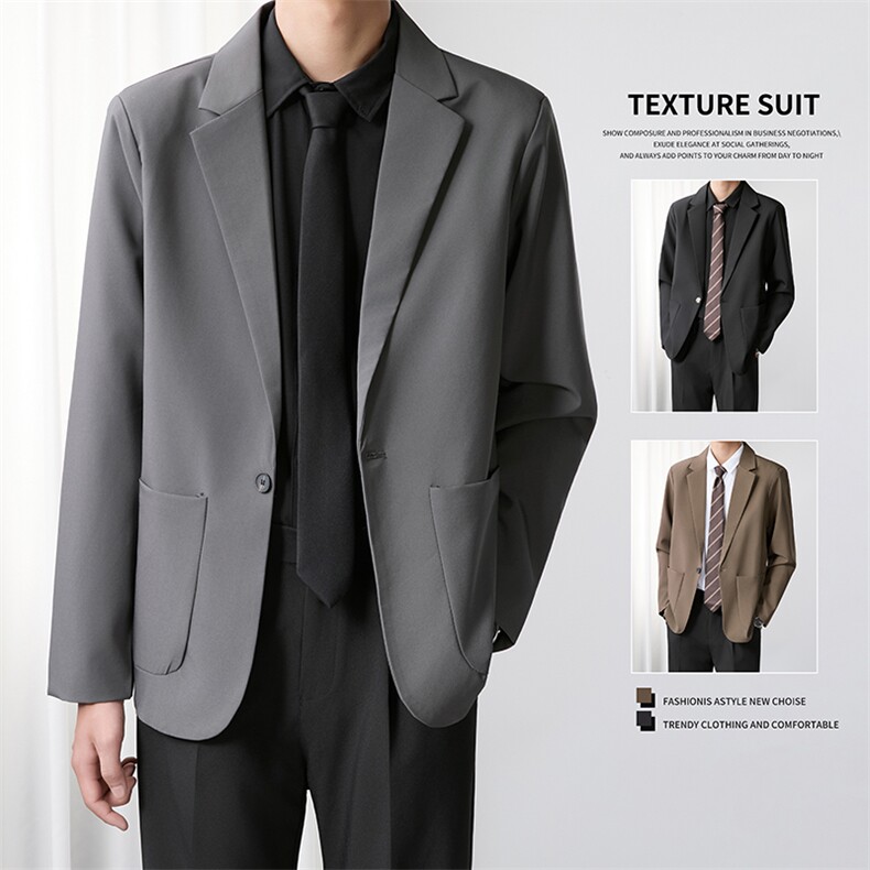 1506A/GW910/P67韩系抗皱垂感西装外套季商务百搭休闲小西服上衣1，男装西服套装，星座1506A