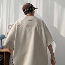 刺绣麂皮T恤XD5085-TP35控价48港风潮牌刺绣青少年男短袖T恤，男装T恤，电商A102-1