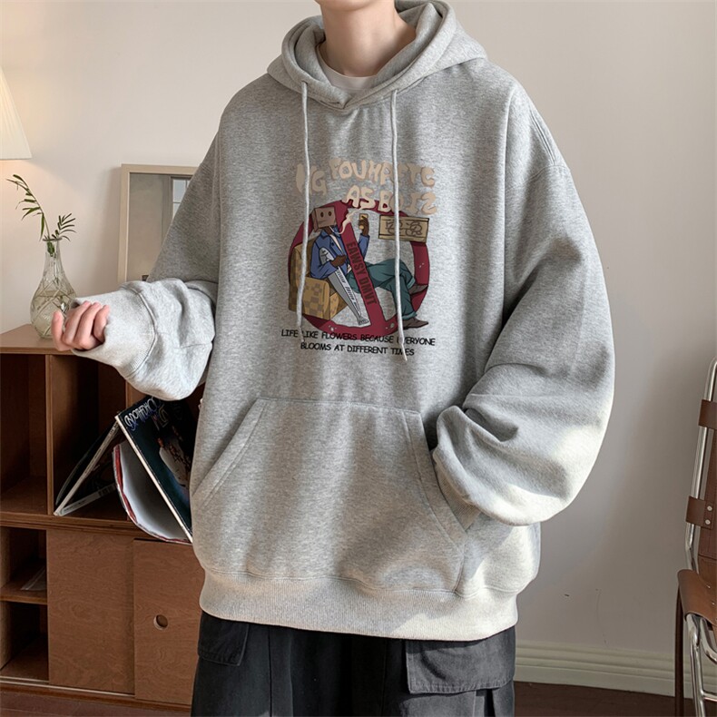 ！连帽圆领卫衣男装港风帽衫男 LM154-P35图片