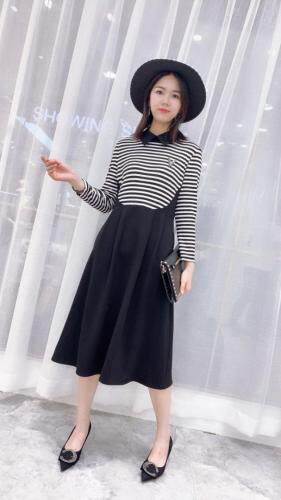 2021新款春装连衣裙韩版气质中长款，女装连衣裙，时尚名门