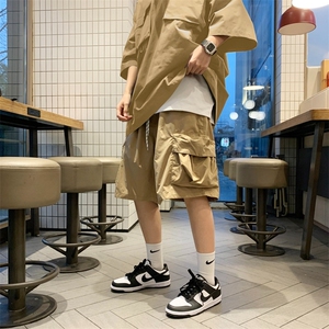 日系cityboy大口袋工装短裤男 户外宽松直筒五分裤图片
