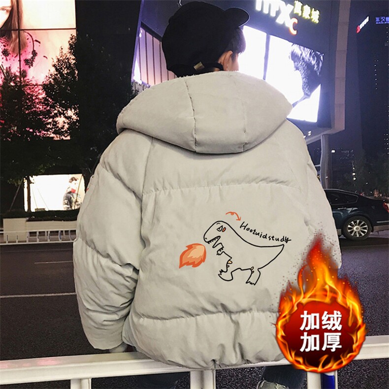 MY16040-P100 加厚加绒连帽棉衣男大码棉服男面包服男图片