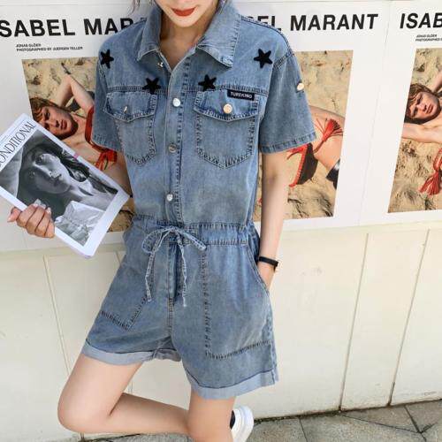 现货爆版星星连体裤爆版中，女装连体裤，金地雪