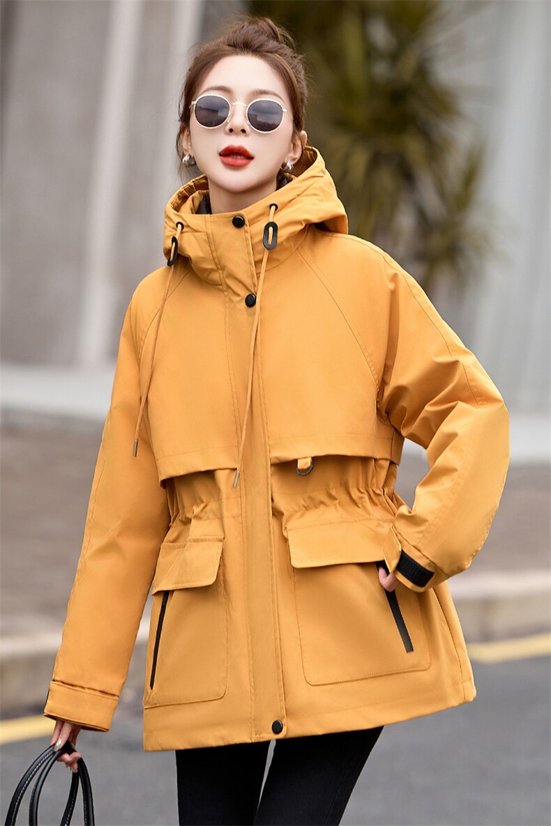 时尚新款女装羽绒派克冲锋衣保暖显瘦中长款外套,女装羽绒服,拾衣
