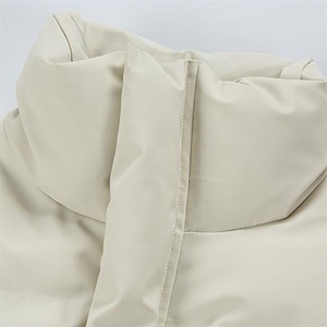 现货5W件冬季三防重磅硬挺boxy短款羽绒立领PU皮棉衣外套加厚棉服图片