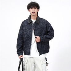 豹纹美式高街潮牌方格设计感夹克外套男2025秋季新款JK1246-P85，男装夹克，星座1103-3