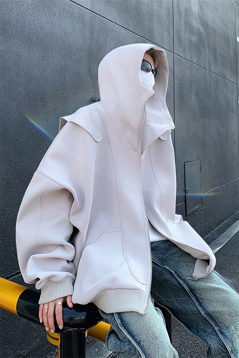 男装简约卫衣24春新款空气层分割连帽开衫外套XZ514-2-20241-P98,女装短外套,星座514-2(原B239)