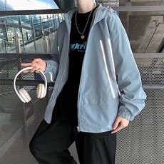 夹克春季男士冲锋衣连帽韩版潮流休闲男外套装JK0320-P42，男装夹克，星座308B-1