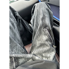 原创多拉链牛仔裤个性泼墨百搭油漆涂层做旧微喇叭裤子GJ384P55，男装牛仔裤，电商D256A(原A064A)