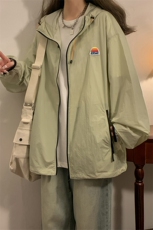 1中性风黄灯撞色彩虹硅胶点缀大码M-5XL潮牌防晒服FS77001P65控88，男装夹克，星座226-2