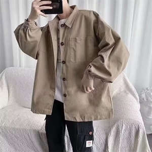 807-P35 工装衬衫男士长袖春秋季2025新款外套男生休闲青少年图片