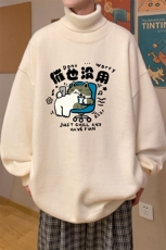 8XL高领毛衣男大码胖子堆堆领打底羊毛衫GM45403-P45加绒款-P65，男装T恤，电商A040