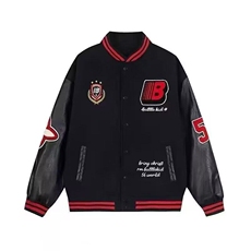 W9571-P70网图现货新款美式复古刺绣棒球服外套撞色拼接夹克，男装夹克，星座1608-2