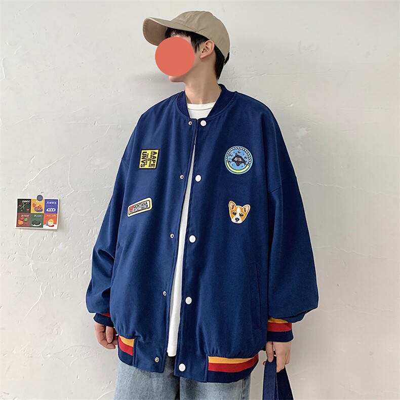 2021春季情侣外套男夹克绣花个性动物XZ213-19JK11-P105,男装夹克,星座213
